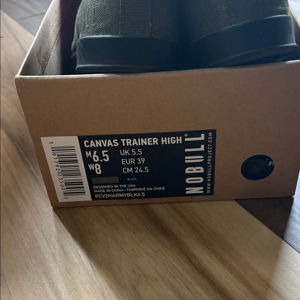 NOBULL Canvas Trainer High Ivy Black Gum Sole Women’s 8 (Men’s 6.5) EUC - Picture 9 of 9